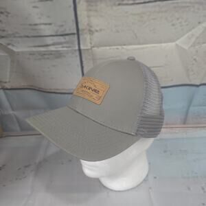 Dakine Trucker Hat Cap Gray Grey Snapback Mesh Leather Patch New Without Tags